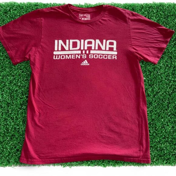 adidas Tops - Adidas Women's Red and Burgundy T-shirt